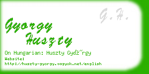 gyorgy huszty business card